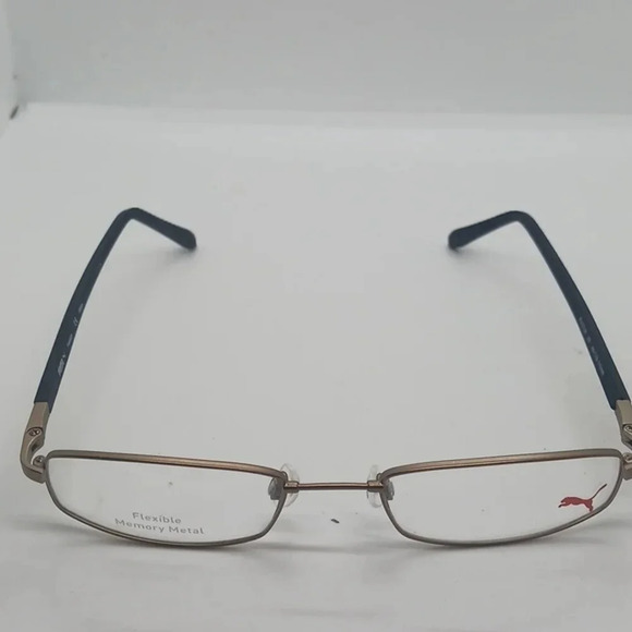 NWT MEN'S PUMA EYEGLASS FRAMES PU15338 BROWN - Picture 3 of 4